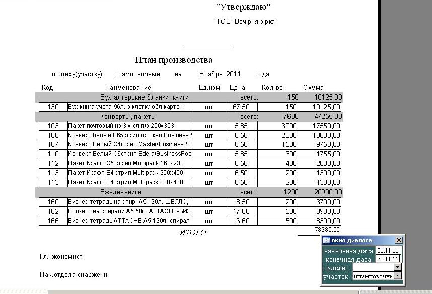 компьютерная программа план и выполнение плана
