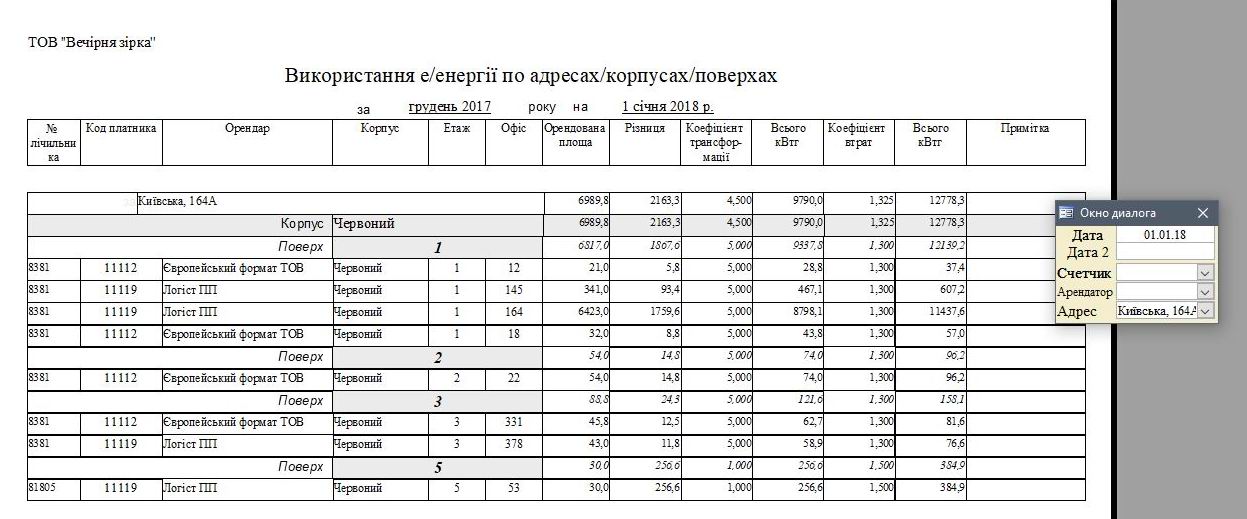 программа по учету электроэнергии для предприятий и организаций программа по учету и анализу использования электроэнергии
компьютерные программы для предприятий электроэнергетики учет электроэнергии украина программа компьютерная программа по учету активной и реактивной электроэнергии по подстанции, счетчикам, потребителям, арендаторам для предприятия организации офиса Компьютерная программа расчета потребления электроэнергии арендаторами для предприятия, организации офиса учет потребления электроэнергии в офисах учет коэфициента трансформации потерь в программе